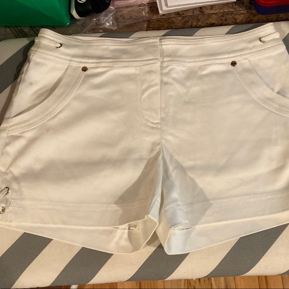 Cache White Cargo Shorts